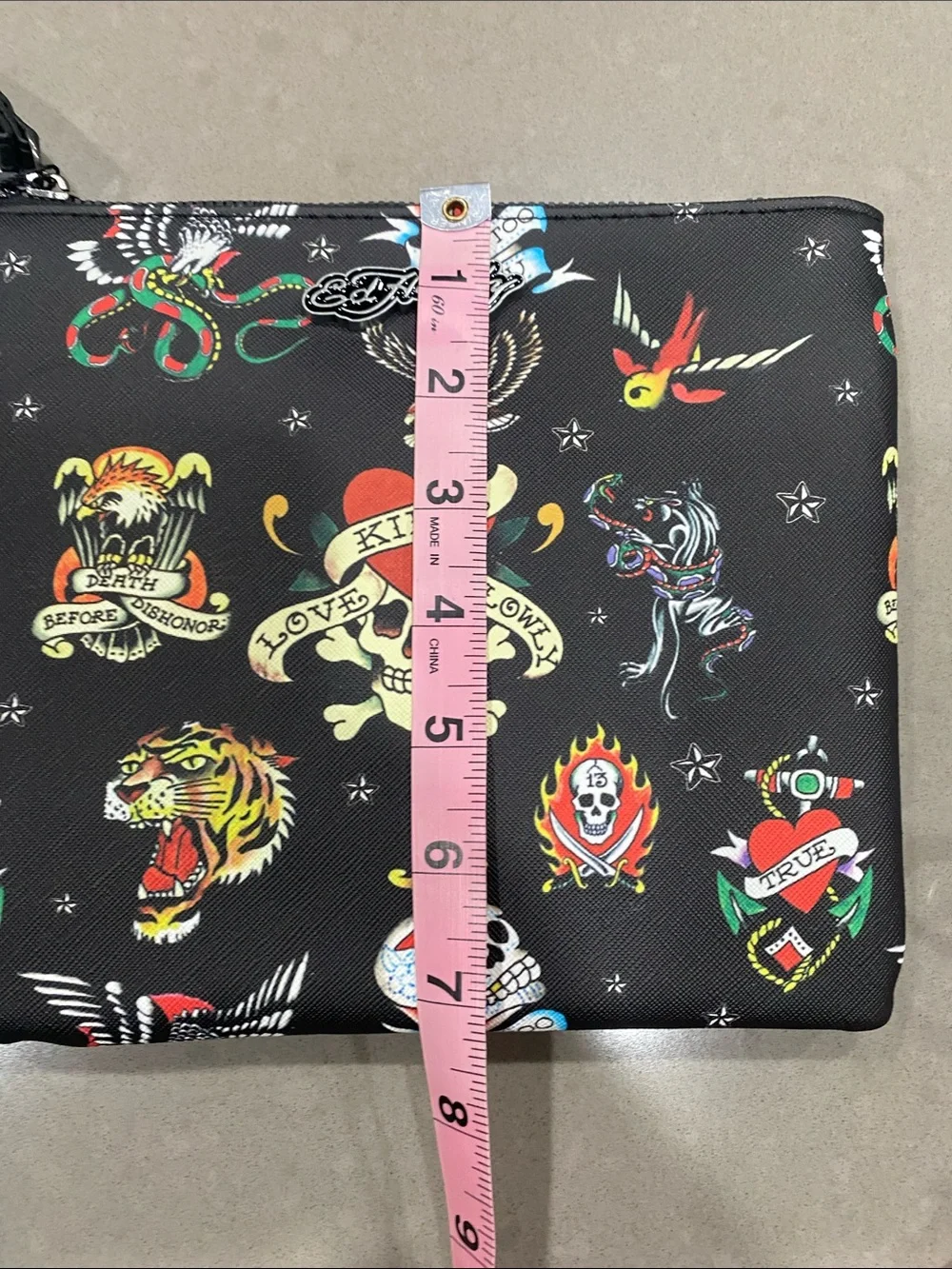 new ed hardy tattoo wristlet bag purse